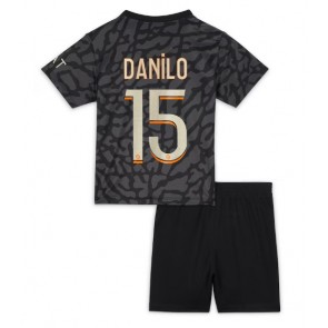 Paris Saint-Germain Danilo Pereira #15 Koszulka Trzecich Dziecięca 2023-24 Krótki Rękaw (+ Krótkie spodenki)